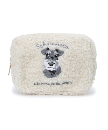 ボアアニマル刺繍ポーチ