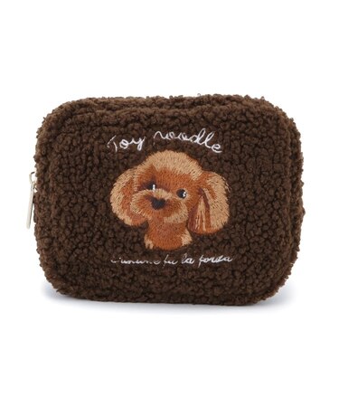 ボアアニマル刺繍ポーチ