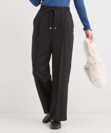 【洗濯機可/S-LL】上品シルエットで美しい イージーワイドパンツ