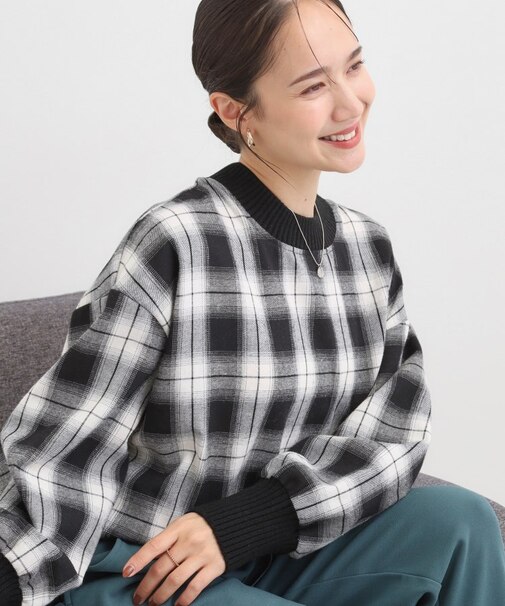 チェック柄プルオーバー