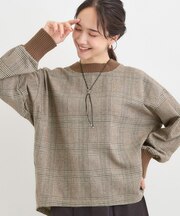 チェック柄プルオーバー
