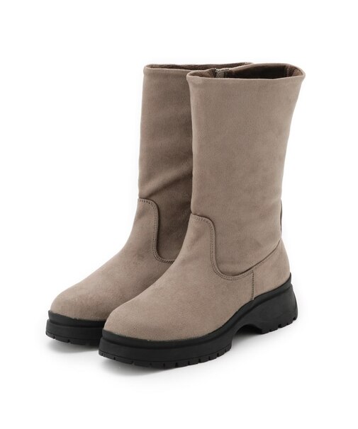 フェイクスェードミドルブーツ