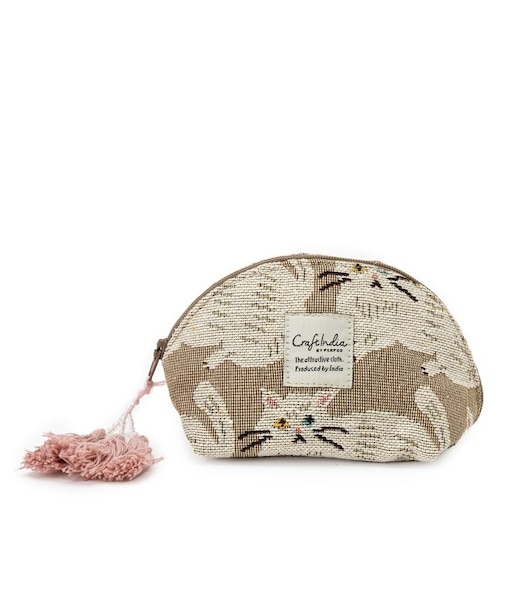 インド製ジャカードミニポーチ