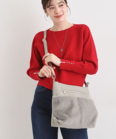 ポケットフェイクファーショルダーバッグ