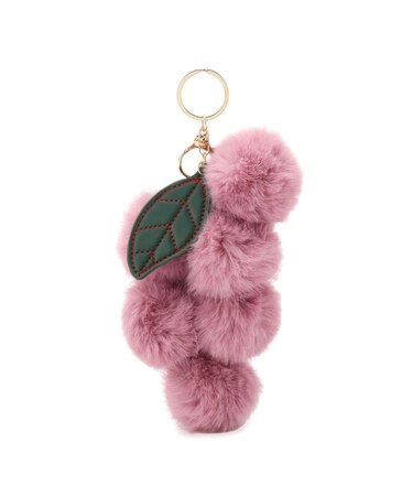 フェイクファーブドウチャーム