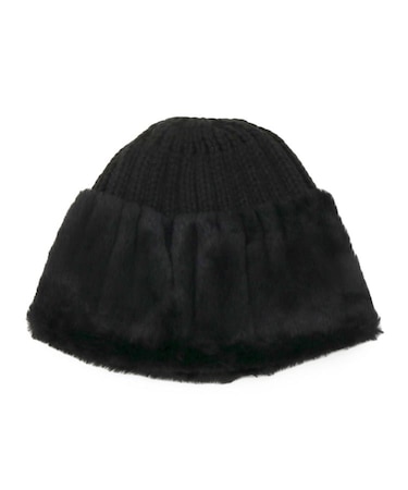 ニット×フェイクファーワッチ