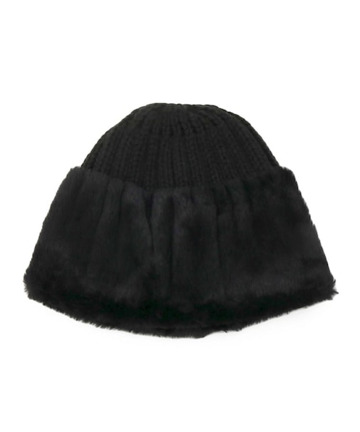 ニット×フェイクファーワッチ