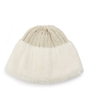 ニット×フェイクファーワッチ