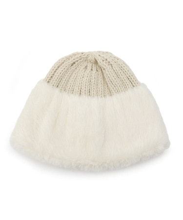 ニット×フェイクファーワッチ