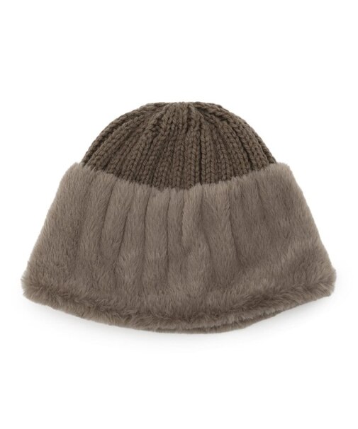 ニット×フェイクファーワッチ