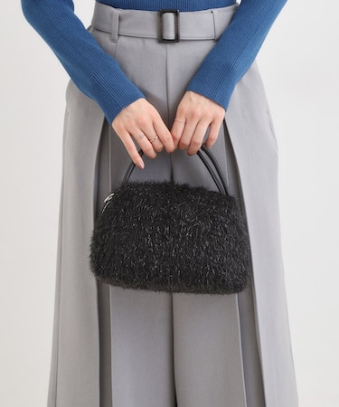 ラメ入り生地ショルダーバッグ