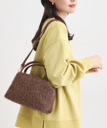 ラメ入り生地ショルダーバッグ