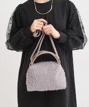 ラメ入り生地ショルダーバッグ