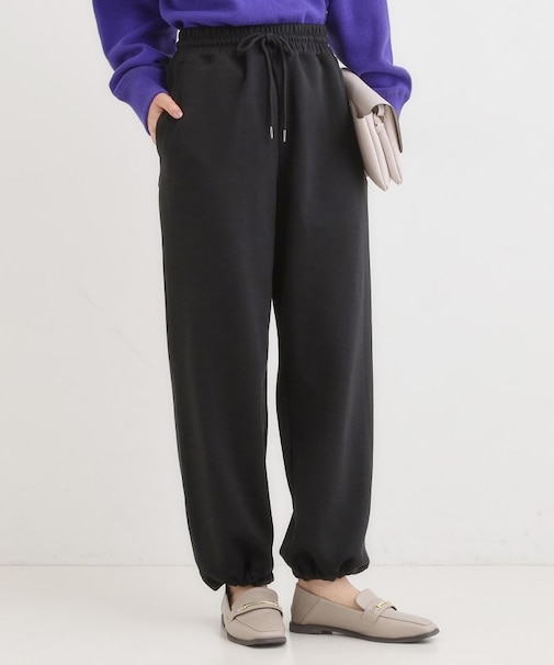 ダブルフェイス 裾ドロスト スウェットパンツ