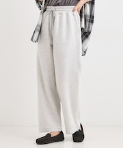 ダブルフェイス 裾ドロスト スウェットパンツ