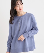 【S-LL】なめらかタッチが癖になる スエード調トップス