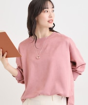 【S-LL】なめらかタッチが癖になる スエード調トップス