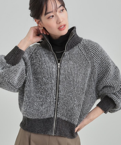 フェザーストライプモールブルゾン