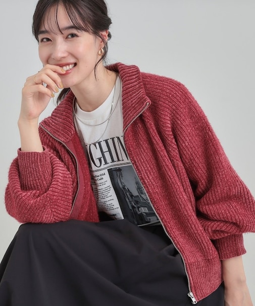 フェザーストライプモールブルゾン