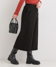 圧縮ニットガウチョパンツ