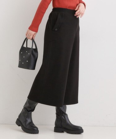 圧縮ニットガウチョパンツ