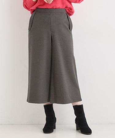 圧縮ニットガウチョパンツ