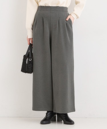 【着丈選べる】あったかもちもちワイドパンツ