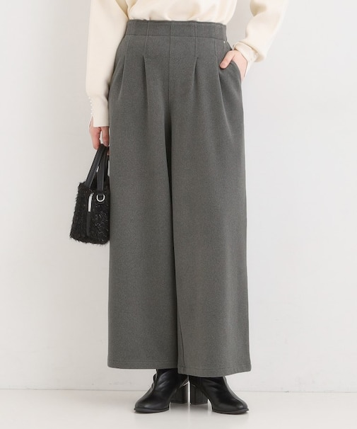 【着丈選べる】あったかもちもちワイドパンツ
