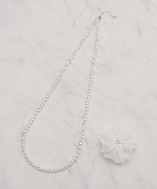 【セレモニー】コーサージュネックレス