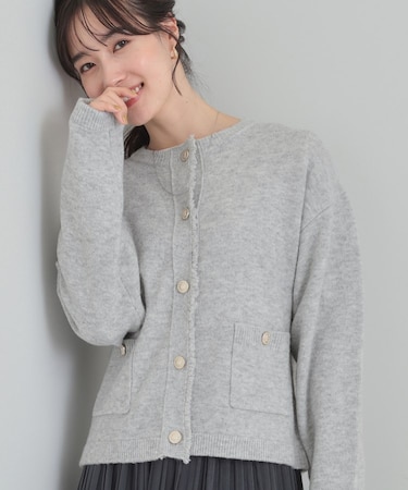 【洗濯機可/S-LL】きちんと感が魅力 ジャケットライクカーディガン