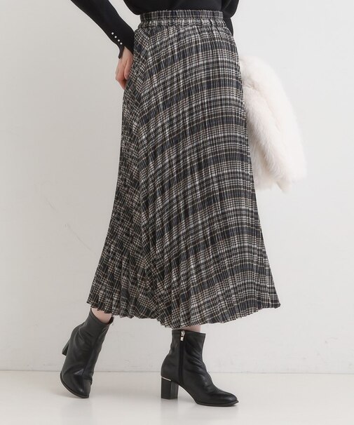 チェックプリーツスカート