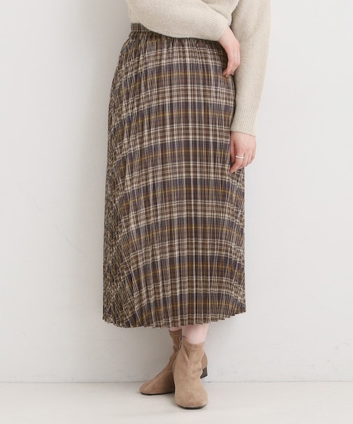 チェックプリーツスカート