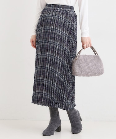 チェックプリーツスカート