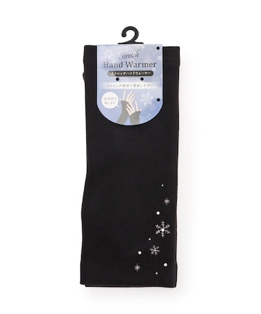 フィンガーレス雪柄刺繍グローブ