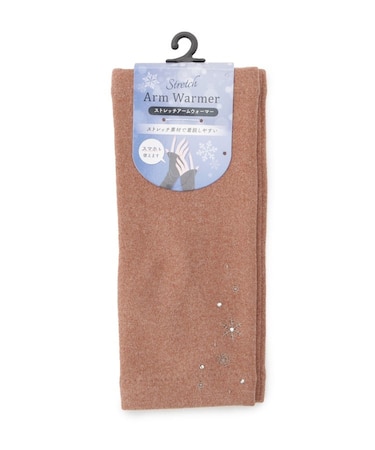 フィンガーレス雪柄刺繍グローブ