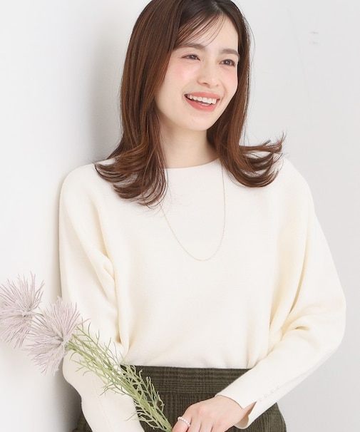 【洗える】もちもちタッチが心地よいドルマンニット