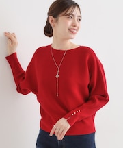 【洗える】もちもちタッチが心地よいドルマンニット