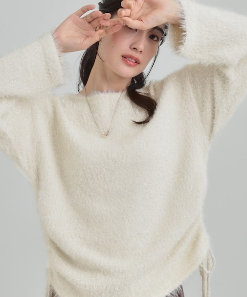 ラメフェザードロストニット