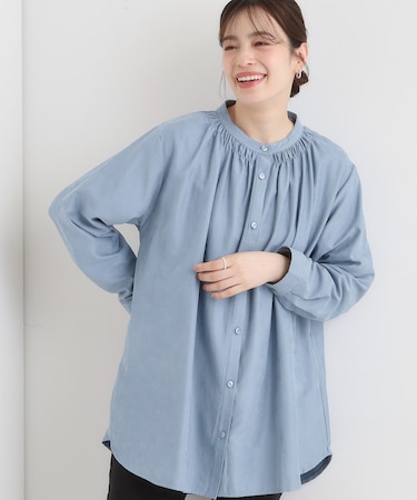 【洗濯機可/S-LL】滑らかなタッチが心地よい マイクロコールチュニック