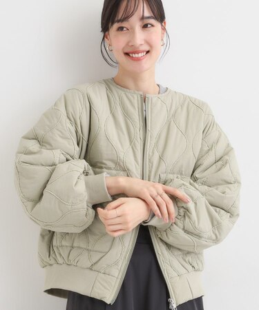 モールキルティング中綿ブルゾン