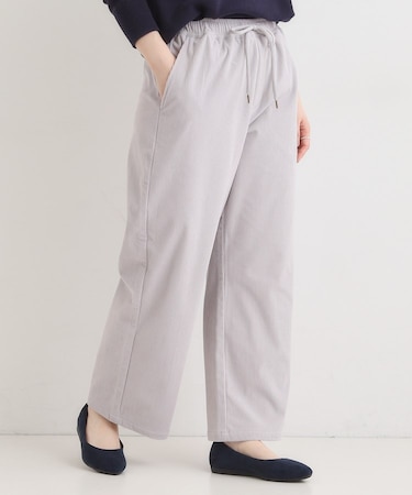 【S-LL/洗濯機可/裏起毛】あったかコーデュロイ ワイドパンツ