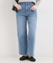 【SHOO WARM】裏微起毛ストレートデニムパンツ