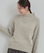 ラメベロアモールモックネックニット