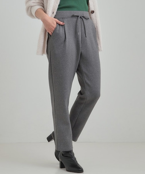 【あったか/洗濯機可】暖もちテーパードパンツ