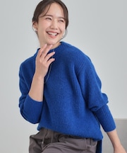 ふわふわが魅力 ハイネックニットプルオーバー