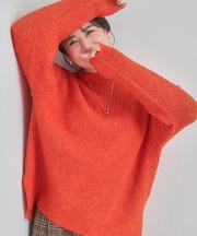 ふわふわが魅力 ハイネックニットプルオーバー