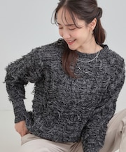 ゆるシルエットがこなれ見え フリンジニット