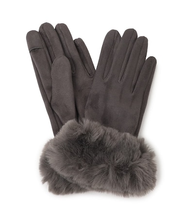 手首フェイクファー五指グローブ