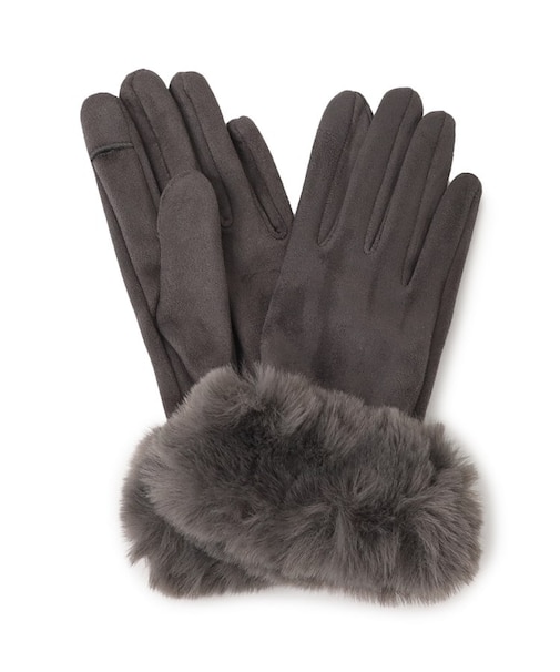 手首フェイクファー五指グローブ