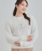 ロゴフェザーニット